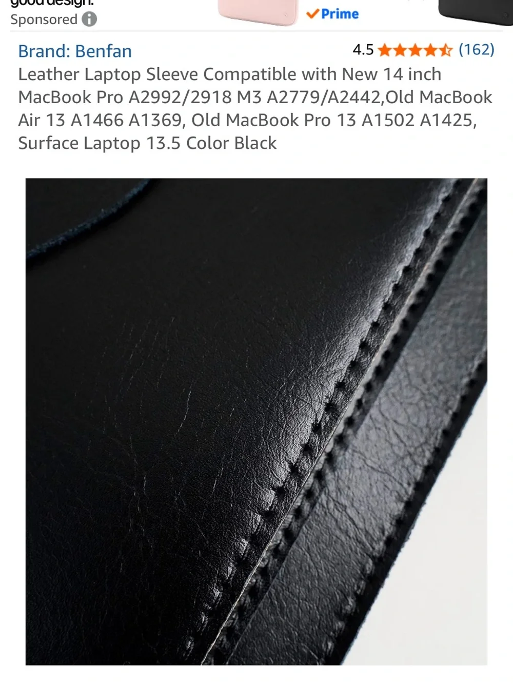 N/A black leather